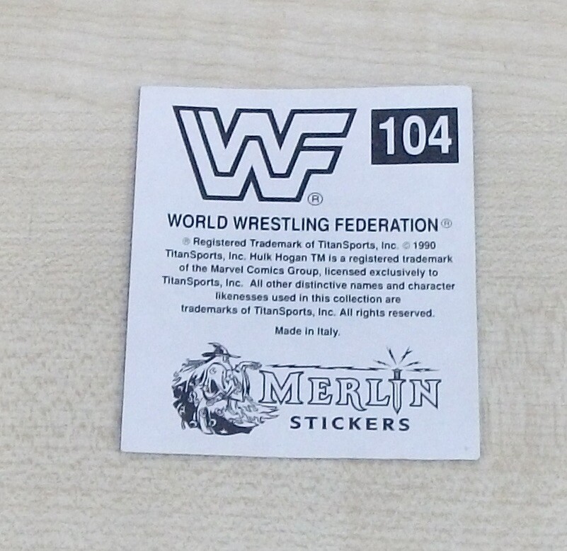 WWF 1990/1991 Merlin Sticker Album - Shiny Foil Logo - Complete