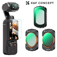 K F Concept 3x Magnetic CPL Black mist 1/4 ND2-32 Filter Kit for Osmo Pocket 3