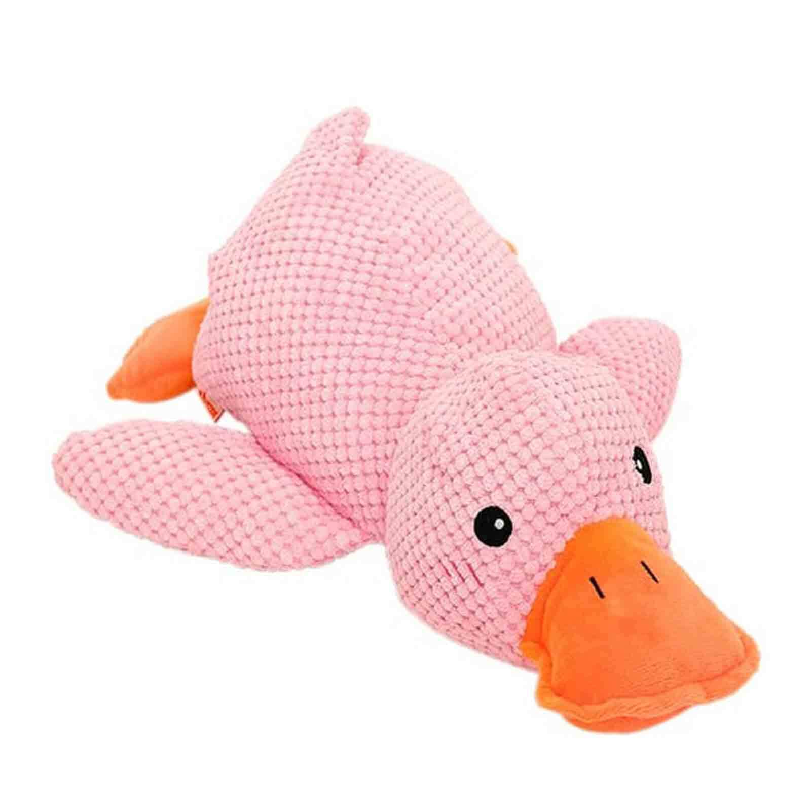 Interactive Quacking Duck Dog Toy Real Quack Sound, Plush Stuffed Pet