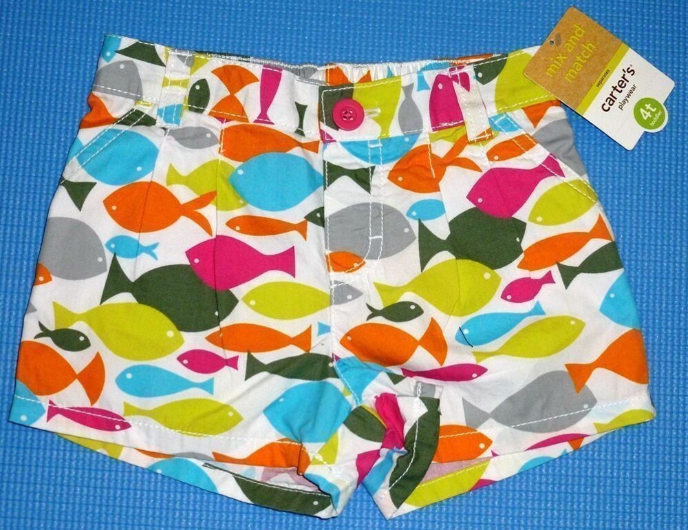 Bright Funny Nice Boy Kid Toddler Shorts Bottoms Pants 4T 100% COTTON Pull-On