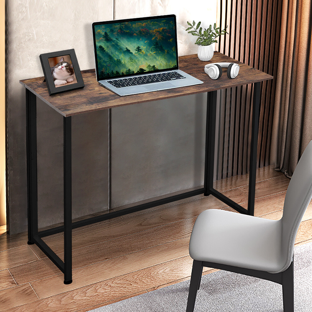 Collapsible Folding Computer Desk Side Dressing Table Writing Gaming ...