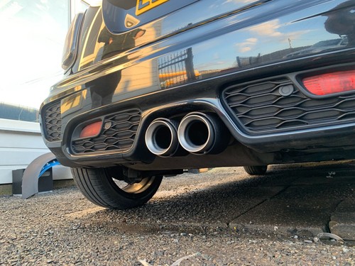 MINI John Cooper Works Matt Carbon Fibre Exhaust Tips F55 F56 F57 PAIR Cooper S - Picture 6 of 7