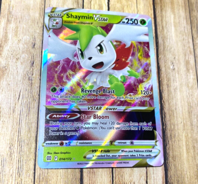 pokémon trading card games shaymin vstar premium collection Pokemon TCG: Collection, 8 Booster Packs and Foil Cards, Collectible Game Gift for Boys and Girls Ages 6+ You can never count yourself out of a battle when Shaymin V and Shaymin VSTAR are on your side 2022 Pokemon TCG - Brilliant