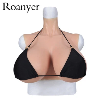 Roanyer Large S Cup Silicona Este-Oeste Forma Pecho Forma Pechos Artificiales para Cos