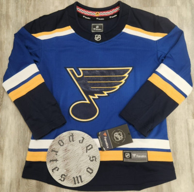 NWT St. Louis Blues Home Fanatics NHL Breakaway Jersey Youth S/M
