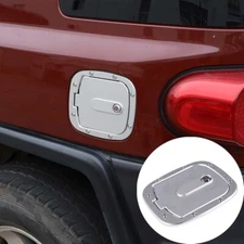 Alloy Fuel Gas Tank Filler Door Lid Cap Cover Trim W/Lock For Toyota FJ Cruiser