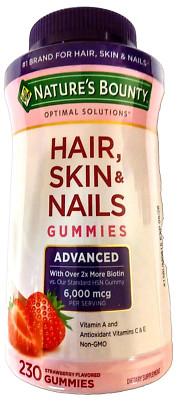Nature's Bounty Hair, Skin and Nails Advanced 230 Gummies EXP 05/2027
