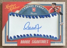 Cionel Perez 2019 Panini Leather & Lumber Blue Autograph Rookie #142 /99 Astros