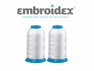 Set of 2 HUGE WHITE Bobbin Thread for Sewing And Embroidery Machine 5500 Yd each