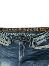 Rock Revival Women's Sherry Boot cut Distressed Blue Jeans Size 30x30
