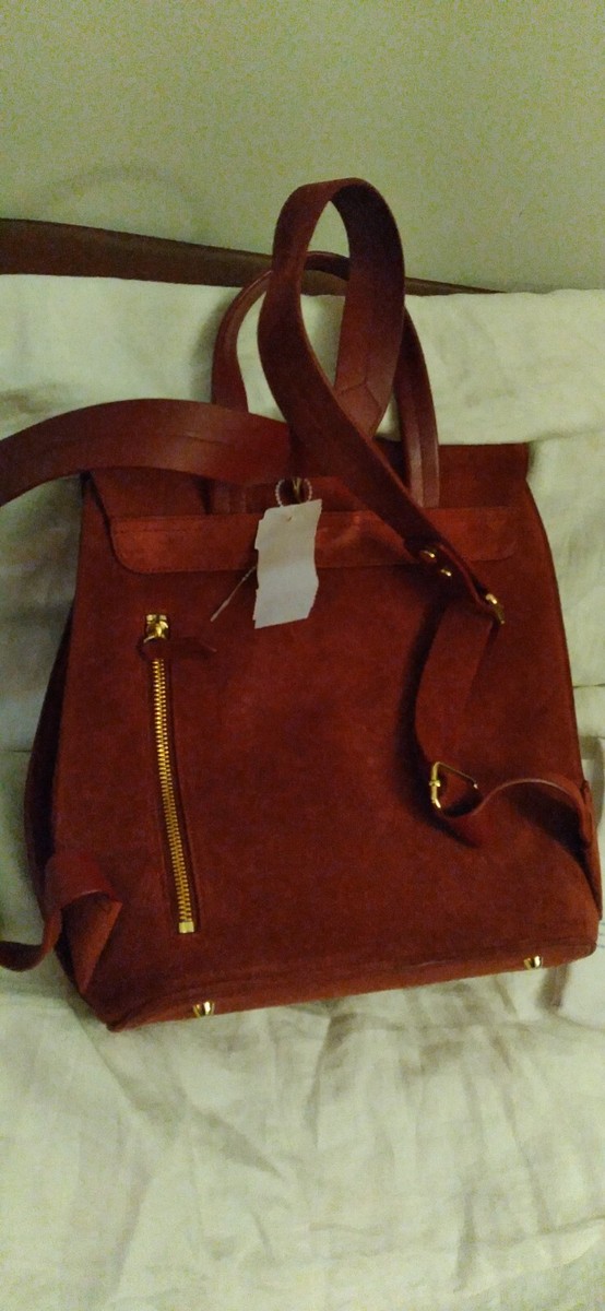 NEW Neely & Chloe Suede Leather gold Hardware Backpack  display picture 3
