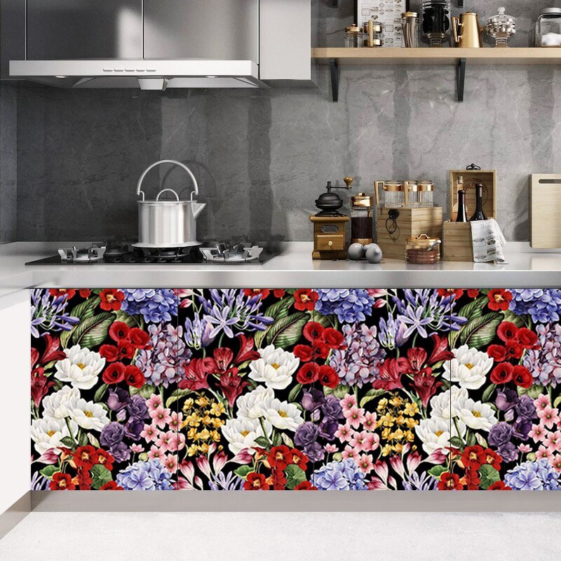 Self Adhesive Wallpapers Flower Home Decor Bedroom Study Wall Decor