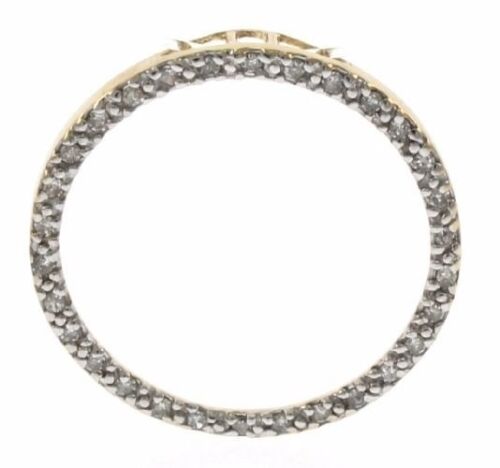 Genuine Diamond Circle of Love Pendant in 10 Kt Yellow Gold - Foto 1 di 2