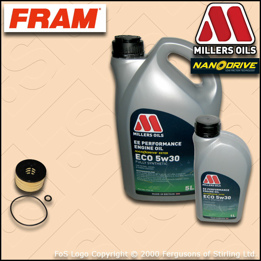 SERVICE KIT FORD MONDEO MK3 2.0 TDCI TDDI DI FRAM OIL FILTER +6L OIL (2001-2007)