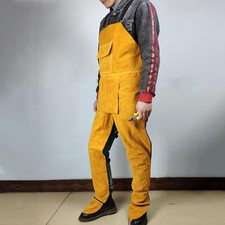 Heavy Duty Welding Clothing Cowhide Welding Apron Split Leg BBQ Apron Tool