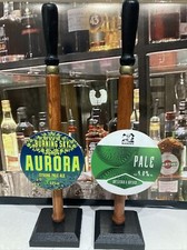 Dummy beer pump X 2 pub home bar mancave real ale genuine badges Brewery New