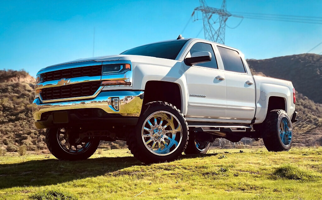 NEW 4ea 20X10 Off Road Monster Wheels M17 Chrome Rims 20" 20inch (S3