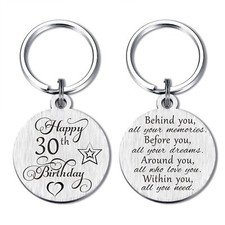 30th Anniversary Keychain Gifts Steel Engraved 30 Year Anniversary Decoration