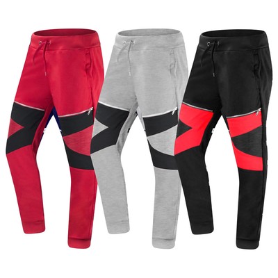 biker joggers with zippers