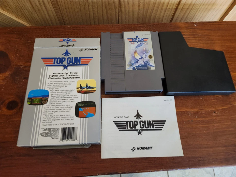 NES Top Gun Video Game CIB (no Styro POS) Tested Nintendo 1987 - Image 2 of 4