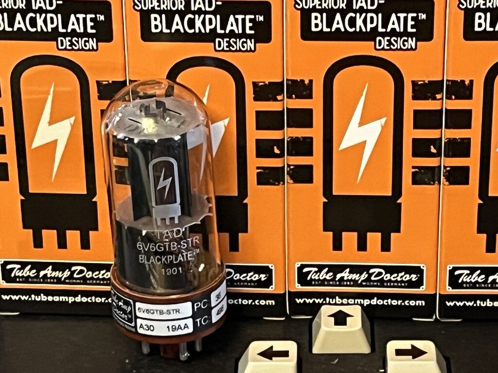Factory Matched QUAD Tube Amp Doctor TAD 6V6GTB-STR Black Plate