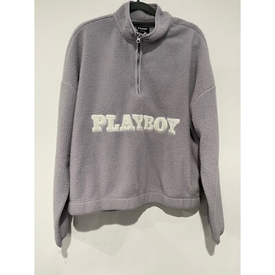PLAYBOY × PacSun Womens 1/2 Zip Fleece Sweatshirt