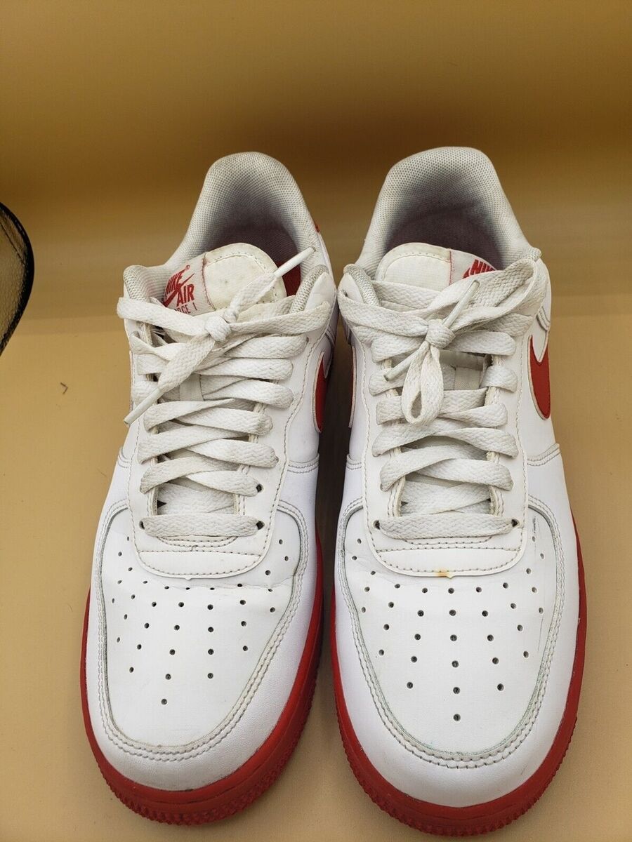 Nike Air Force 1 Retro Low White University Red Midsole Nike Air Force 1 Retro Low White University Red Midsole