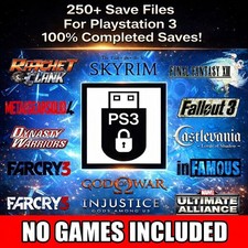 PS3 Unlocked Save Collection - 250 Saves - 8GB Memory Card - 100 Complete