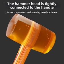 Non Damaging Installation Hammer with Transparent Rubber and Wood Core