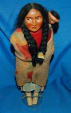 Bully Good Skookum Native American Indian Doll  Papoose with plastic stand