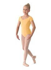 Girl's Princess Seam Cap Sleeve Dance Leotard Buttercup 8-10