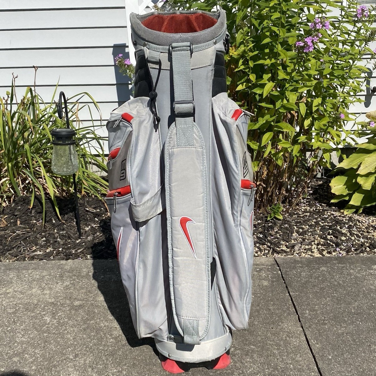 Nike ゴルフバッグ グレー Nike E9 14 Way Club Dividers Golf Cart Carry Bag Red Gray H20