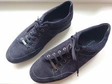Zegna Sport Men Sneaker Lace Up Blue Suede Shoes Italy 11UK/ 12US Trainers