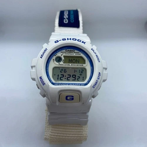 CASIO G-SHOCK DW-6696 Watch Vital Stats White Shock Resistant Vintage