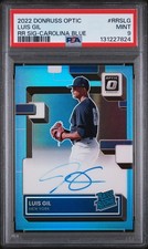 LUIS GIL ROOKIE AUTO 2022 Optic #RRSLG Carolina Blue /35 PSA 9 POP 2 NONE HIGHER