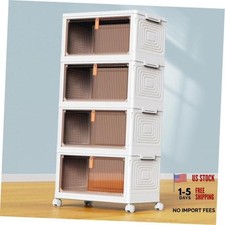 4 Tier Plastic Storage Bins with Lid 23QT, Stackable Storage Bins  Plastic