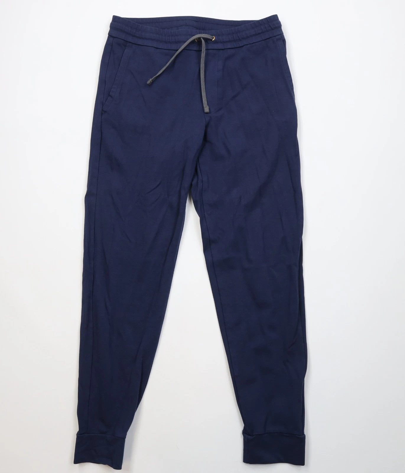 Bonobos Mens Medium Faded Blank Soft Knit Cuffed Sweatpants Joggers Pants Blue