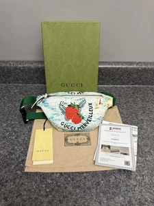 Sac ceinture Gucci Strawberry Seahorse Merveilleux taille + boîte, sac à poussière et certificat d'authenticité neuf avec étiquette