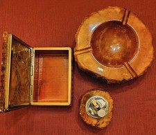 Italienisches Raucherset Alabaster Handarbeit