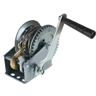 Hand Winch Crank Gear Winch, Heavy Duty, Up to 1200 lbs for Trailer, Boat or ATV
