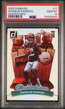 2025 PANINI DONRUSS DOWNTOWN! #17 SHEDEUR SANDERS ROOKIE RC PSA 10
