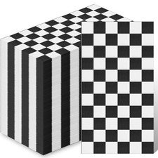 Lincia 100 Pcs Disposable Paper Napkins 13 x 15.7 inches, Black and white
