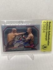 Demetrious Johnson Signed 2011 Topps Finest UFC Rookie Card #33 RC BAS COA ONE