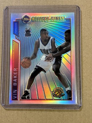 96-97 Topps Mystery Finest Vin Baker Refractor Super Team #M18 Milwaukee Bucks