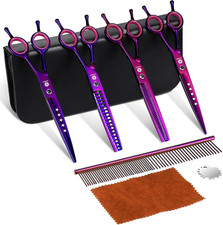 Dog Grooming Scissors - 7" Professional 6 in 1 Pet Scissors Sharp and Durable Sh