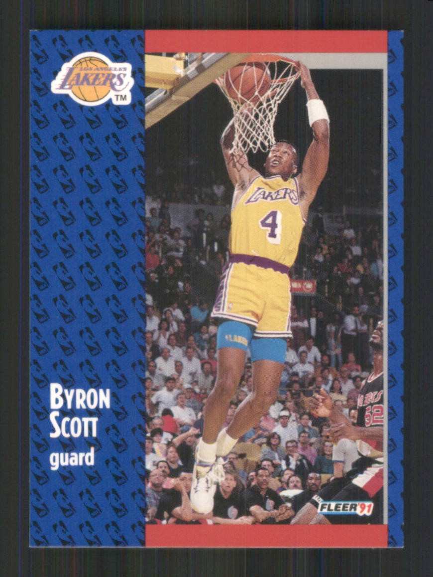 1991-92 Fleer #102 Byron Scott Los Angeles Lakers 43698