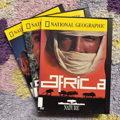 National Geographic Africa DVD Lot of 3-Disc 2001 Nature Documentary Ex-Library