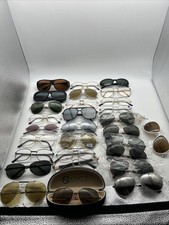 SET OF 29 VINTAGE MENS AVIATOR EYEGLASSES FRAMES EYEWEAR GLASSES / Sunglasses