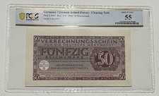 50 Reichsmark 1944 Third Reich Banknote PCGS AU55