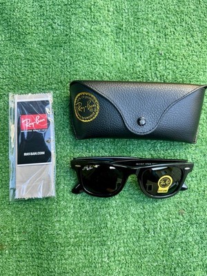 Ray-Ban Men's Wayfarer Square Sunglasses green G-15 Green Glas